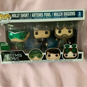 FUNKOPOPS Disney Artemis Fowl Pop! Vinyl Figures - Green, Black, Brown